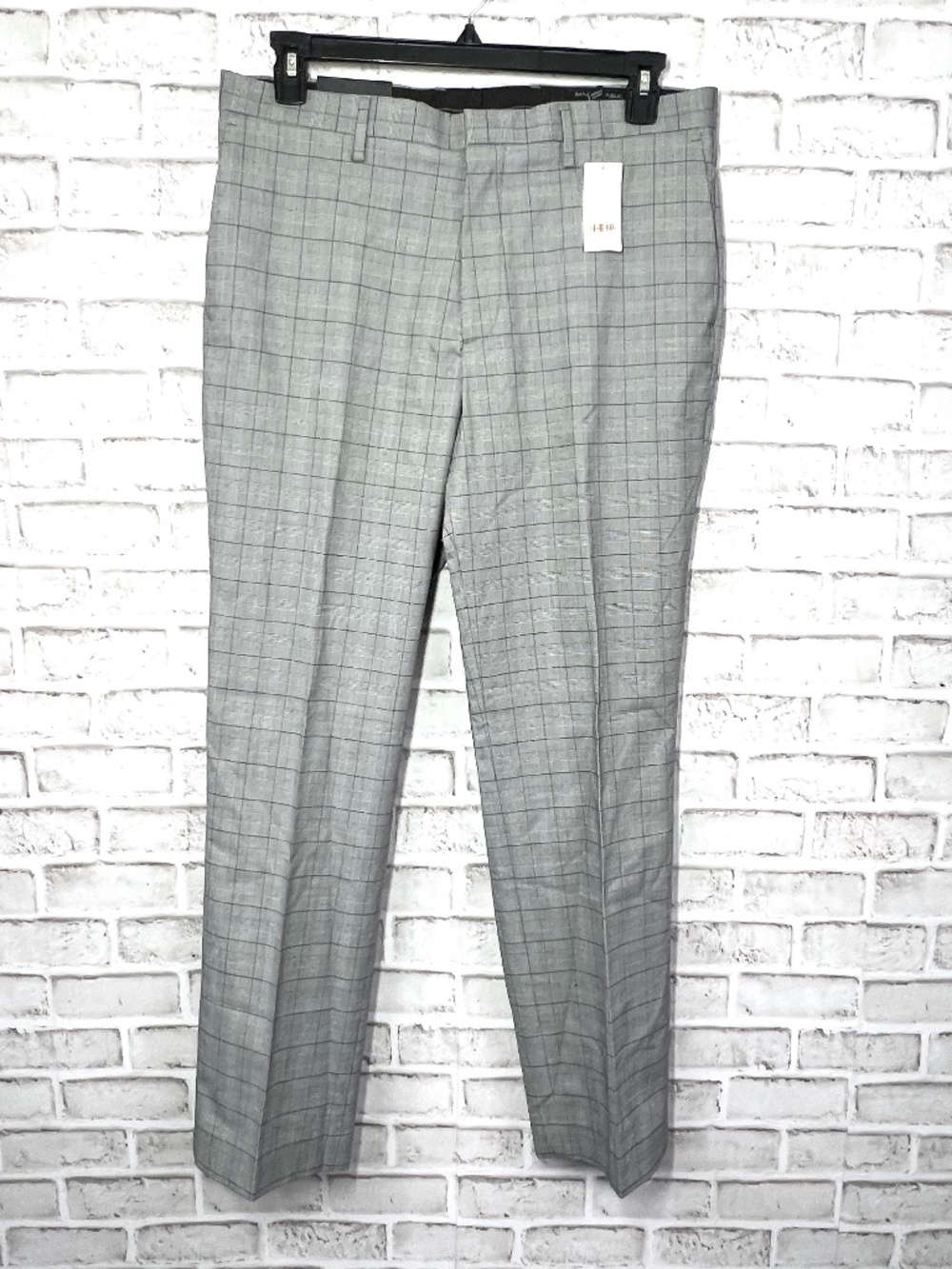 NWT🤩 |•BANANA REPUBLIC•| Non-Iron Stretch Cotton Dress Pants Plaid Size 34x32